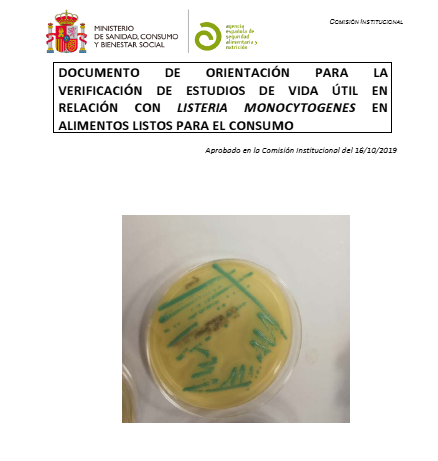 DOCUMENTO DE ORIENTACIÓN PARA LA VERIFICACIÓN DE ESTUDIOS DE VIDA ÚTIL EN RELACIÓN CON LISTERIA MONOCYTOGENES EN ALIMENTOS LISTOS PARA EL CONSUMO