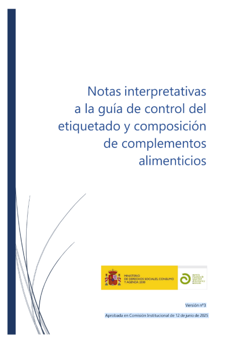 Notas interpretativas a la guía de control del etiquetado y composición de complementos Alimenticios