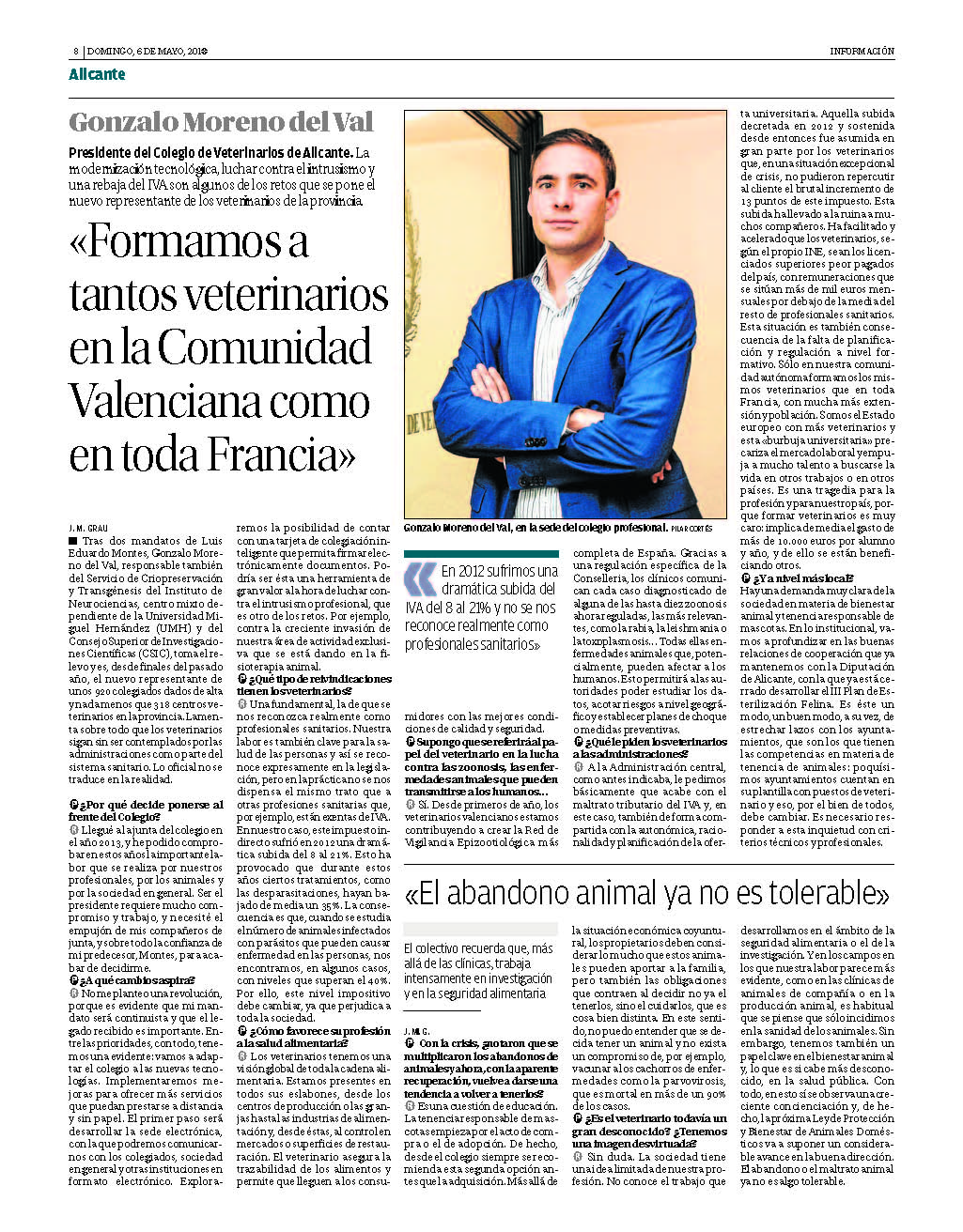 «Formamos a tantos veterinarios en la Comunidad Valenciana como en toda Francia»